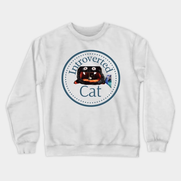 Introverted Cat Crewneck Sweatshirt by The Friendly Introverts